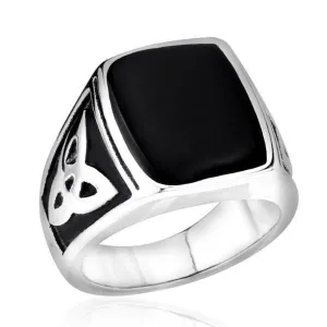 Black Stone Viking Ring