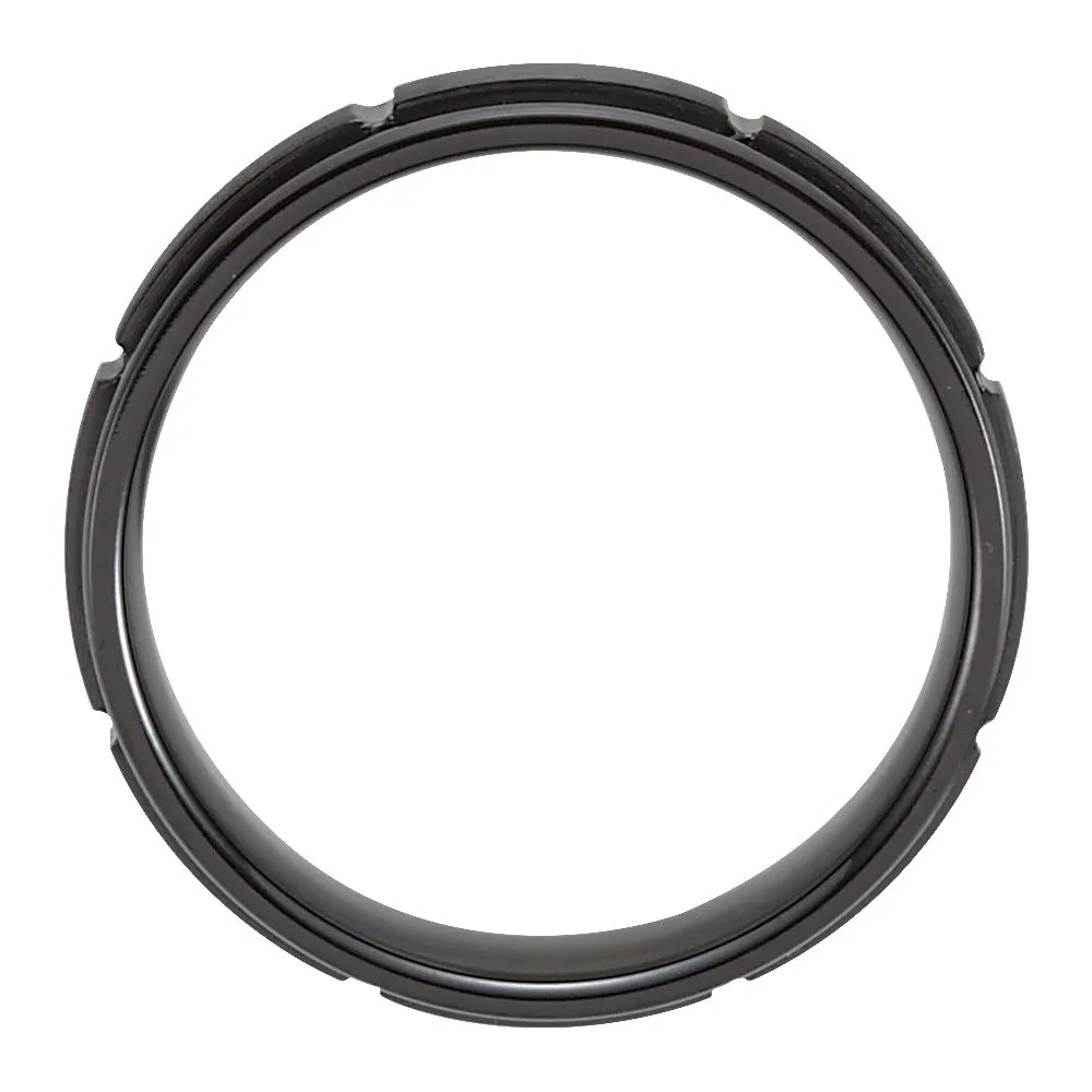 Black Titanium 7mm Grooved Band Size 8