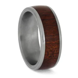 Bloodwood and Titanium Wedding Band