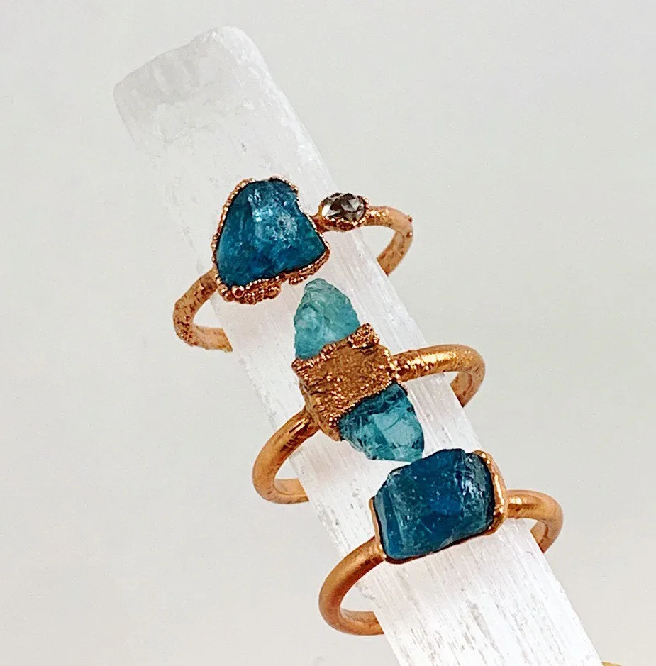 Blue Apatite Ring