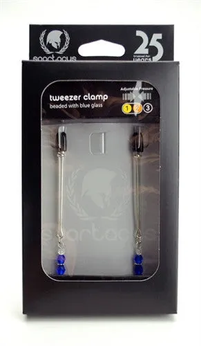 Blue Beaded Clamps - Tweezer