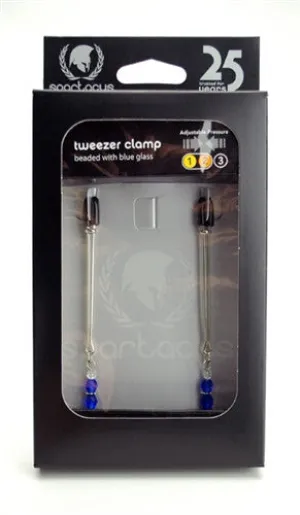 Blue Beaded Clamps - Tweezer