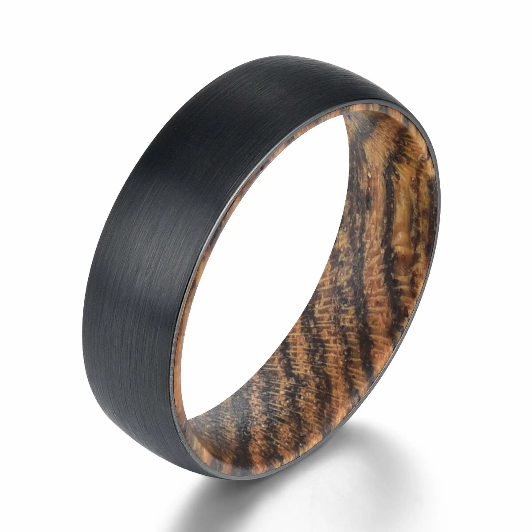 Bocote Wood Tungsten Band Men's Wedding Band 6MM-8MM