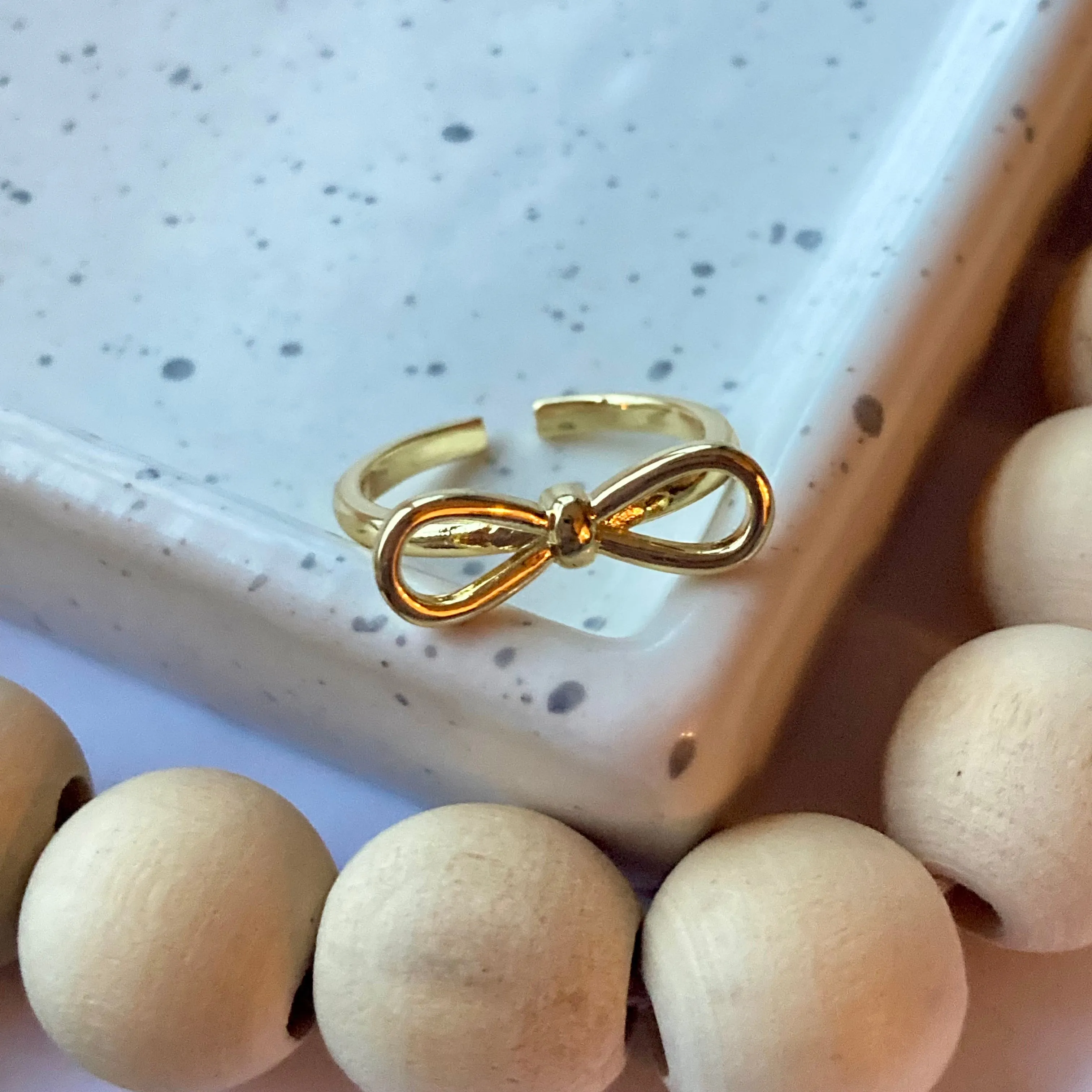 BOW RING | ADJUSTABLE | GOLD FILLED