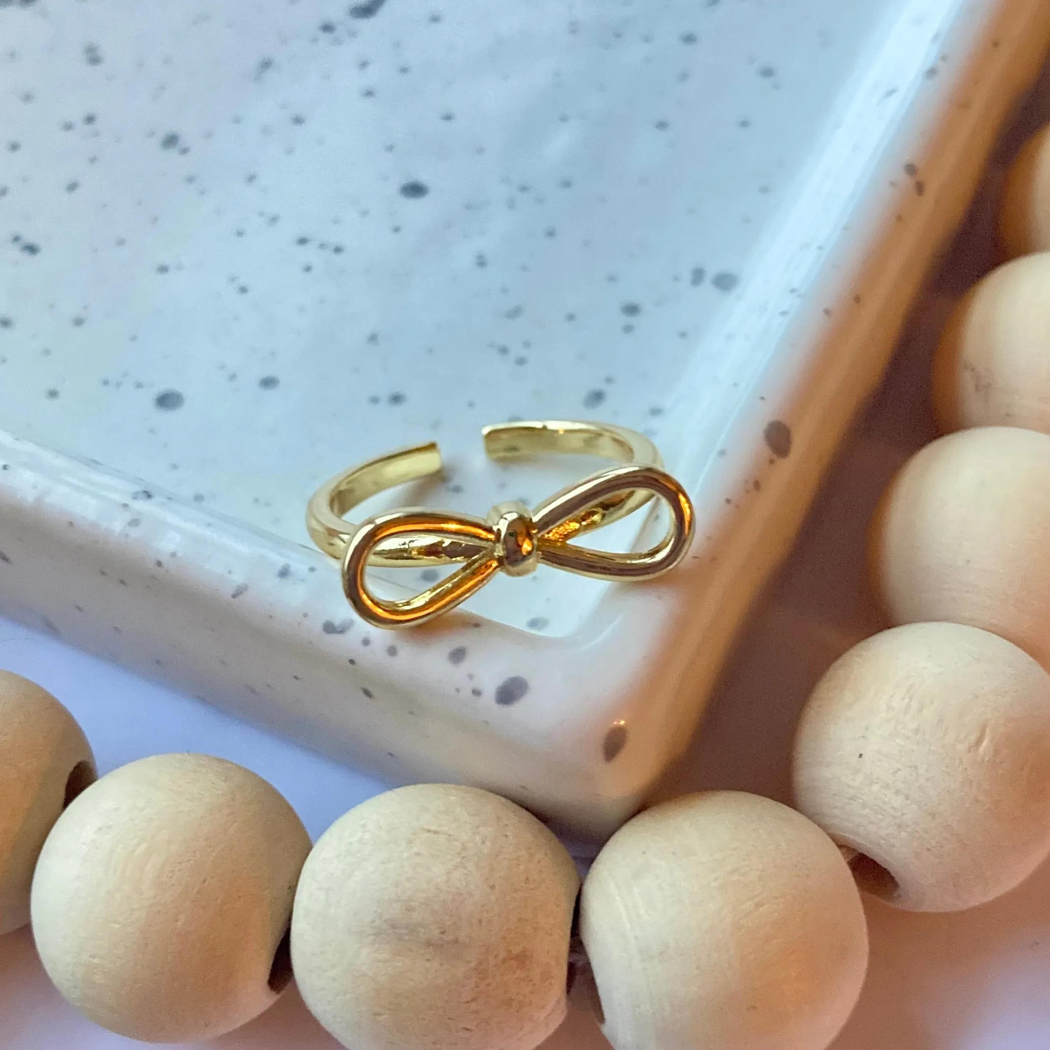 BOW RING | ADJUSTABLE | GOLD FILLED