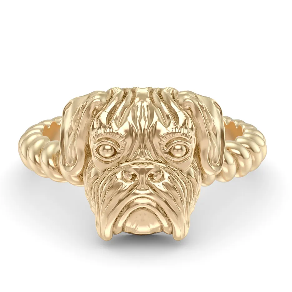 Boxer Breed Twisted Wire Rope Ring