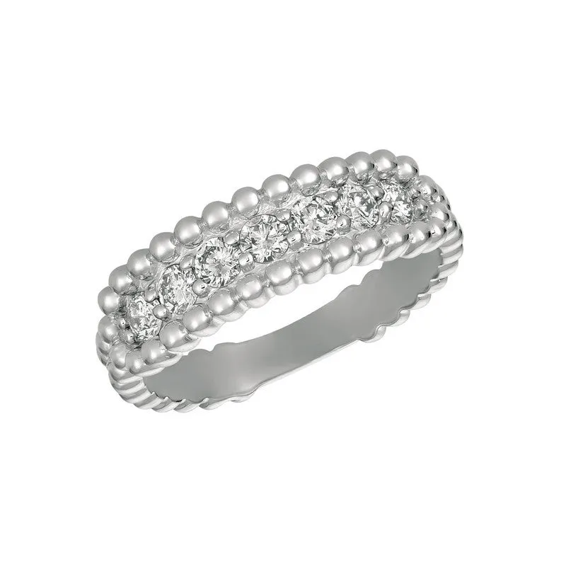 BUBBLE-ACCENT DIAMOND RING 14K GOLD (0.5 CTW)