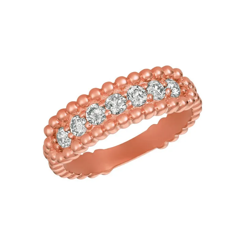BUBBLE-ACCENT DIAMOND RING 14K GOLD (0.5 CTW)