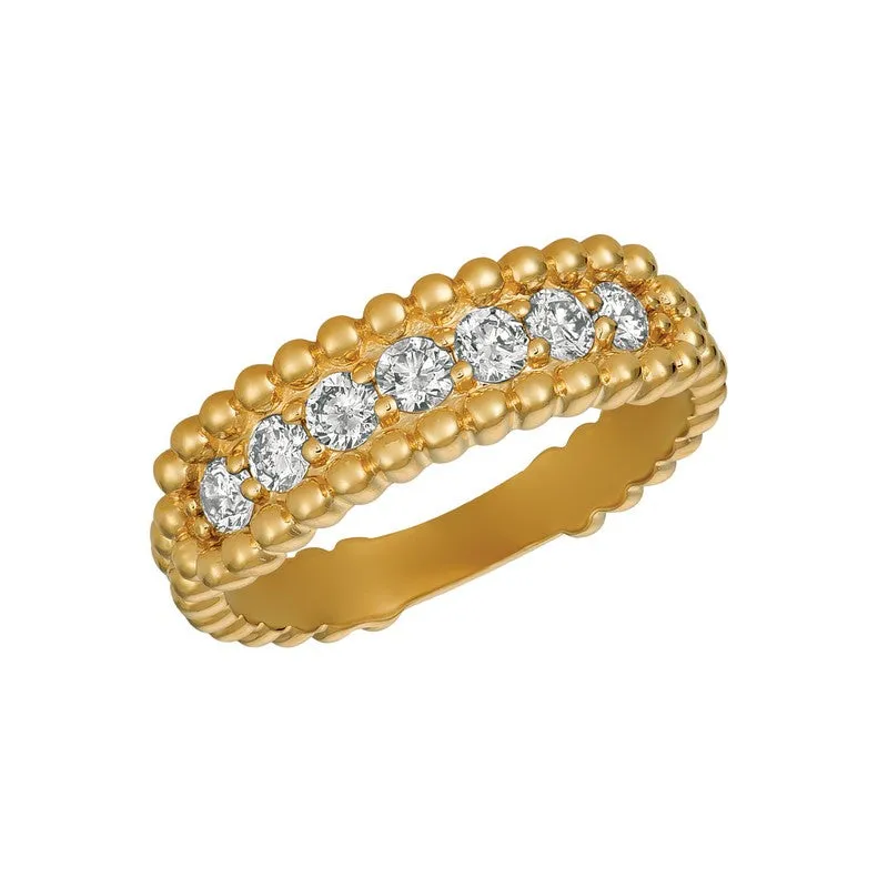 BUBBLE-ACCENT DIAMOND RING 14K GOLD (0.5 CTW)