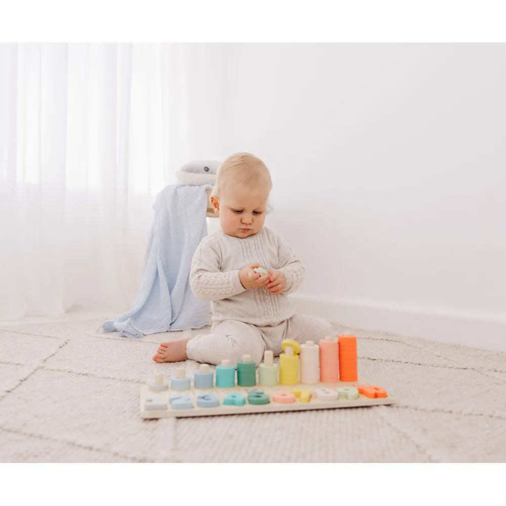 Bubble Wooden Numbers & Blocks Counting Set