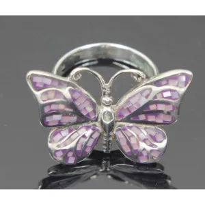 Butterfly Ring Sterling Silver Size 9