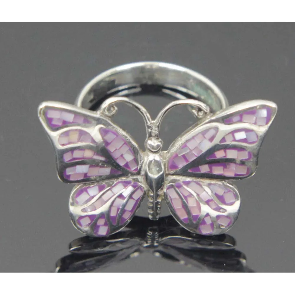 Butterfly Ring Sterling Silver Size 9