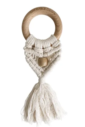 Celeste Macrame Teether   Bead- Cream