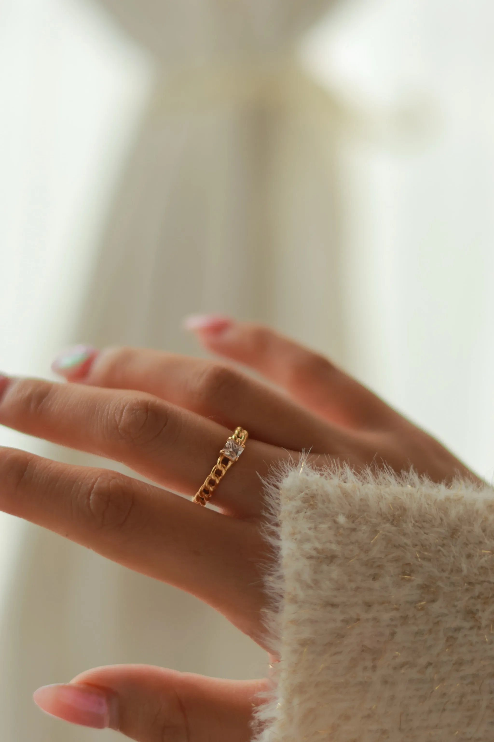 Chain & Rhinestone Rings