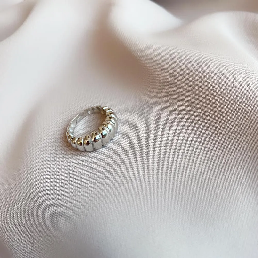 Chato Padua Adjustable Ring Silver And Rose Gold