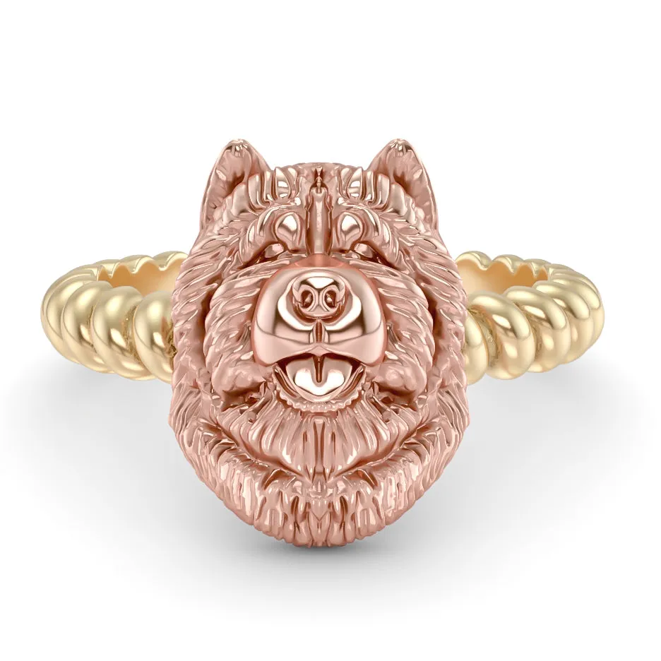 Chow Chow Breed Twisted Wire Rope Ring