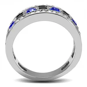 CJE3141 Wholesale Women's Stainless Steel Sapphire Top Grade Crystal Fashion Ring
