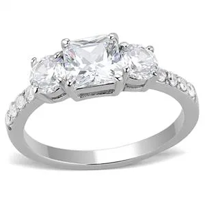 CJE3246 Wholesale Women's Stainless Steel AAA Grade CZ Ring