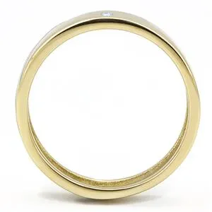 CJE3267 Wholesale Men's Stainless Steel Two-Tone IP Gold Sea Blue Top Grade Crystal Band