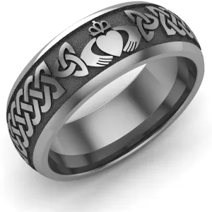 Claddagh Wedding Ring UCL1-TITAN8M - TITANIUM