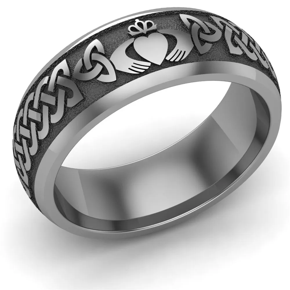 Claddagh Wedding Ring UCL1-TITAN8M - TITANIUM