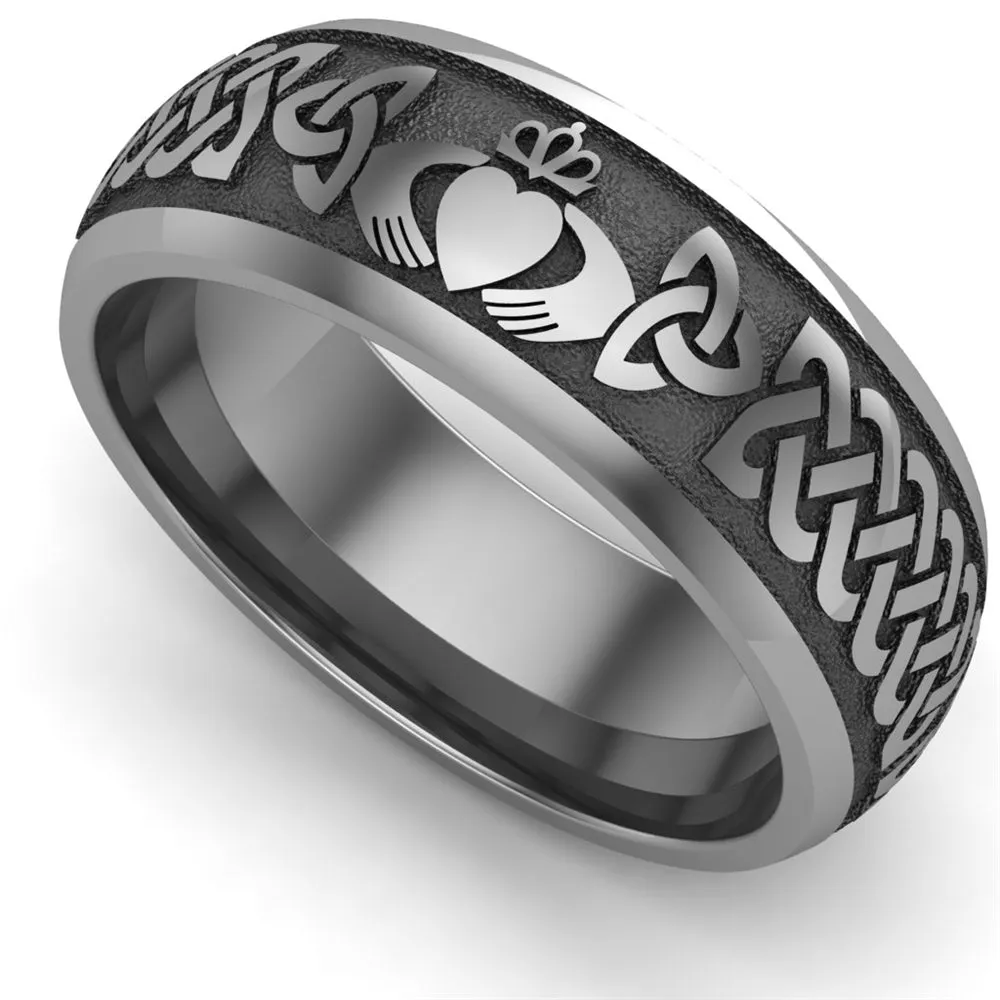 Claddagh Wedding Ring UCL1-TITAN8M - TITANIUM