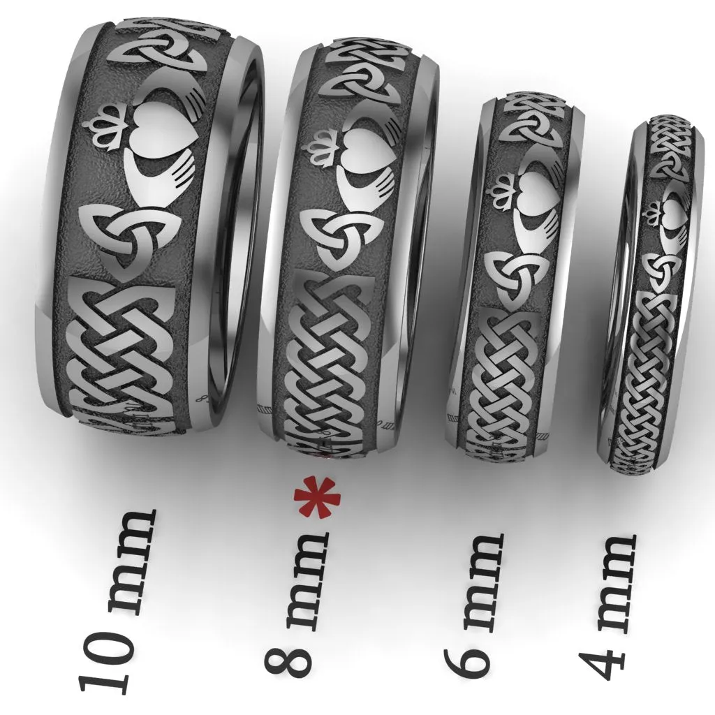 Claddagh Wedding Ring UCL1-TITAN8M - TITANIUM