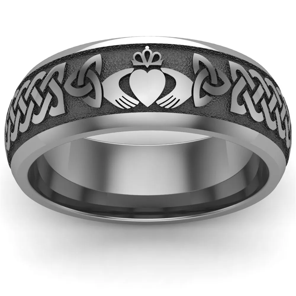 Claddagh Wedding Ring UCL1-TITAN8M - TITANIUM