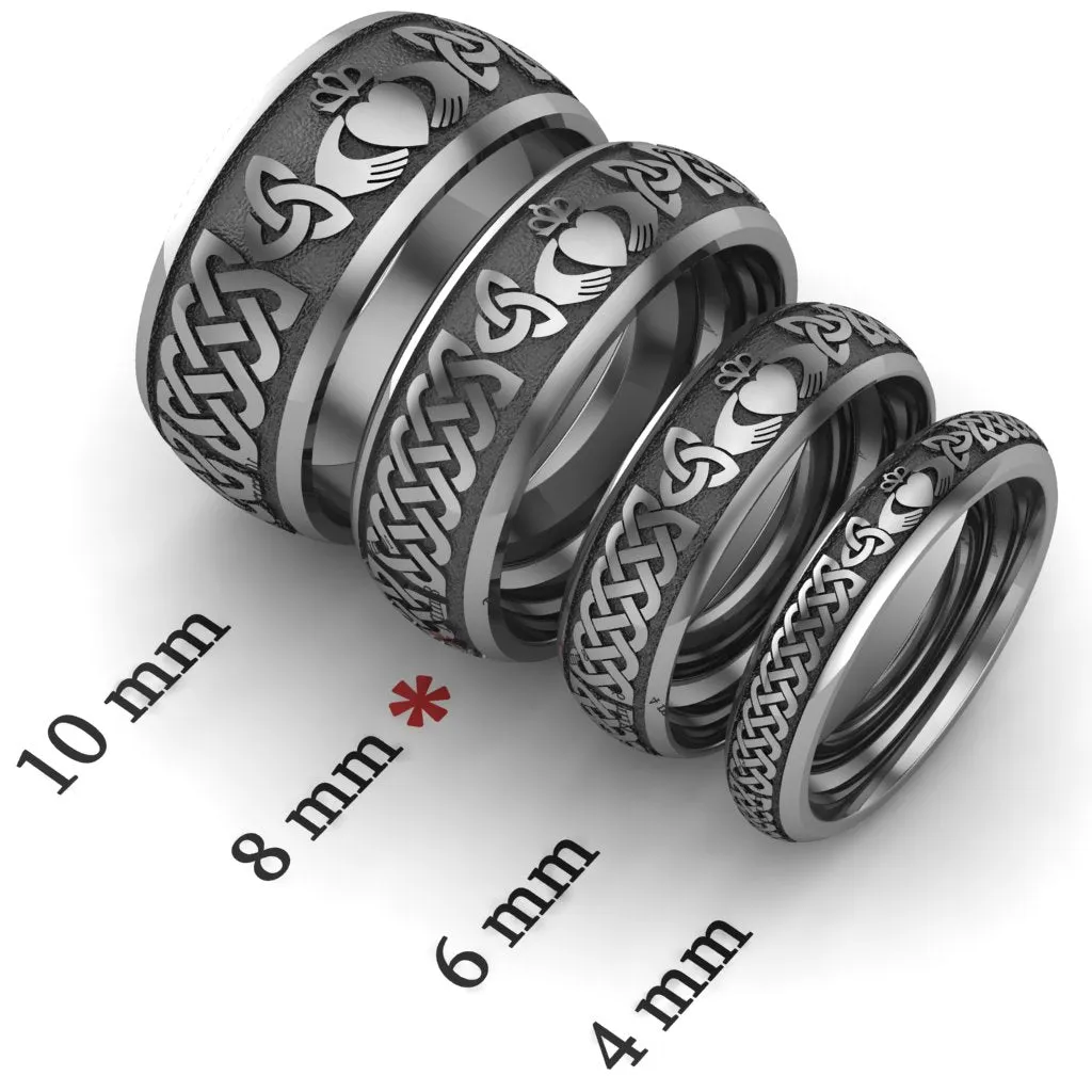 Claddagh Wedding Ring UCL1-TITAN8M - TITANIUM