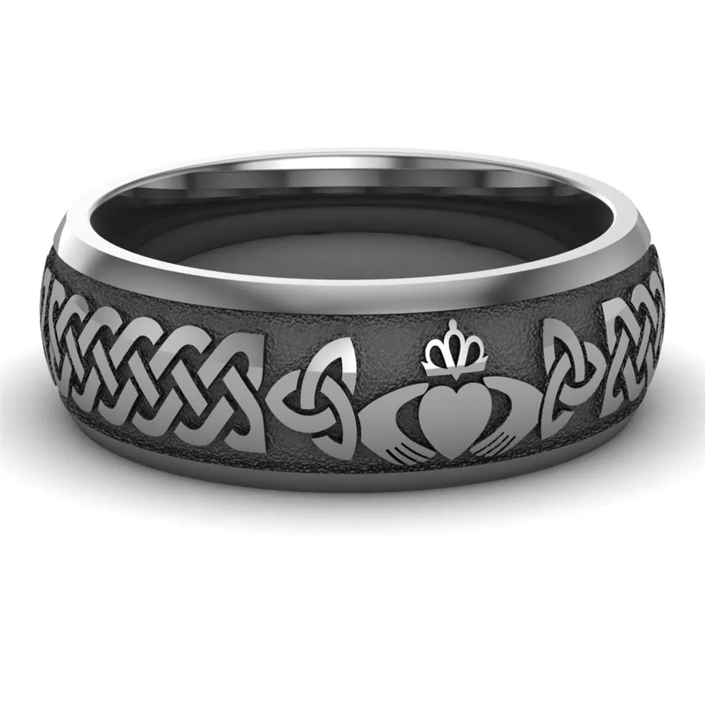 Claddagh Wedding Ring UCL1-TITAN8M - TITANIUM