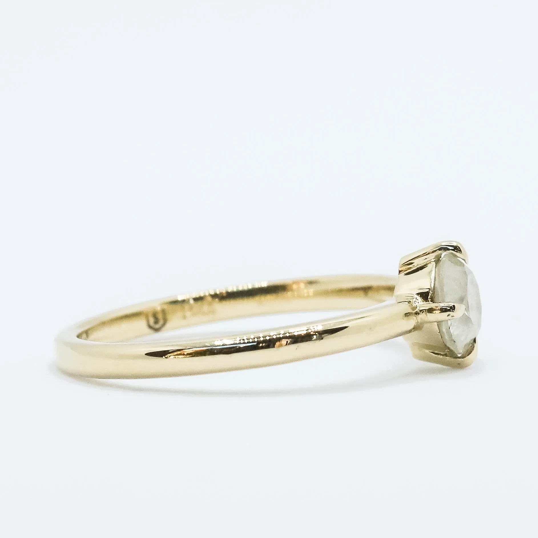 Compass-Set Icy Salt   Pepper Diamond Ring in 14k Yellow gold No.1