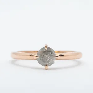 Compass-Set Salt   Pepper Diamond Ring in 14k Rose Gold