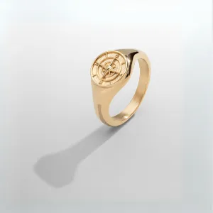 Compass Signet Ring (Gold)