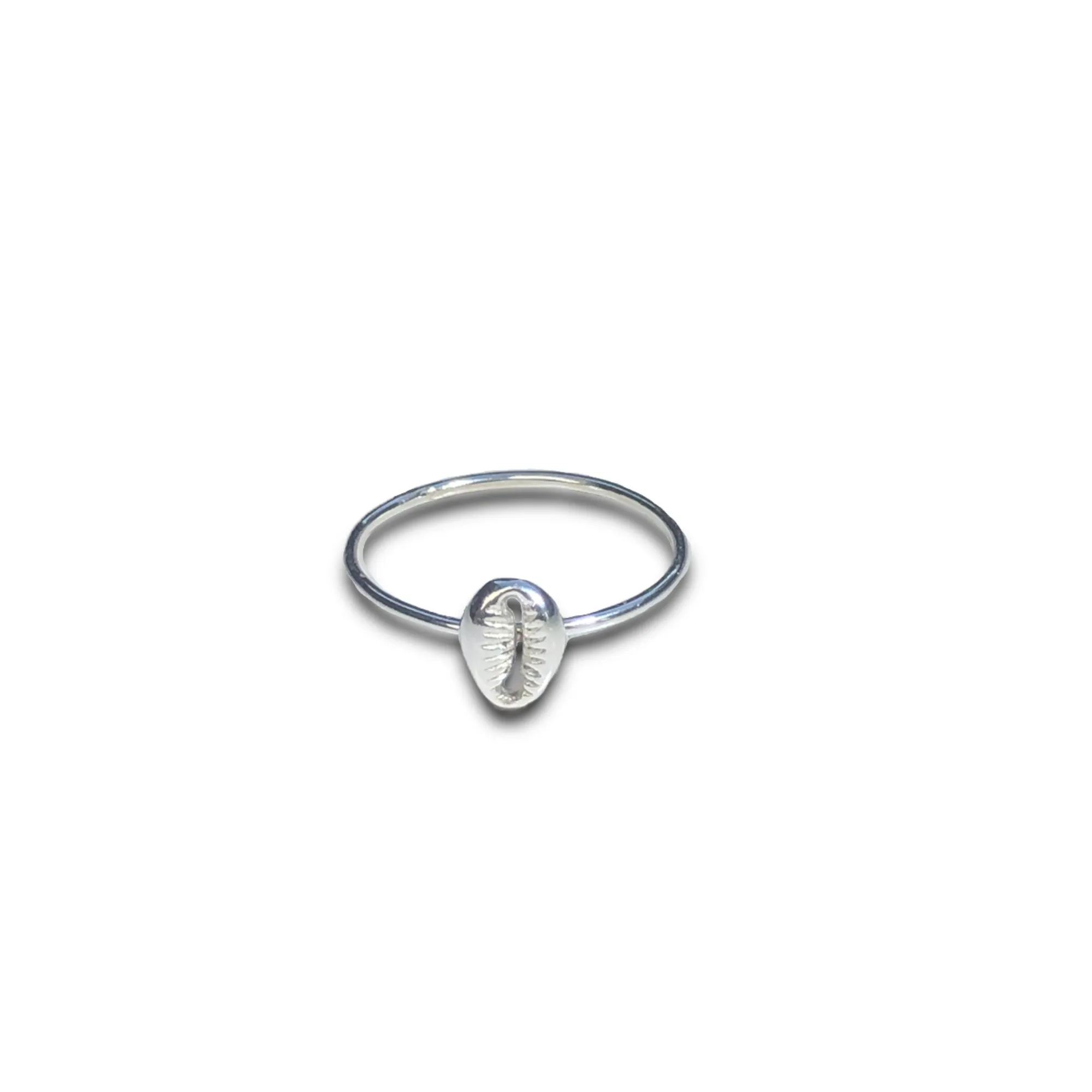Cowrie shell ring - small