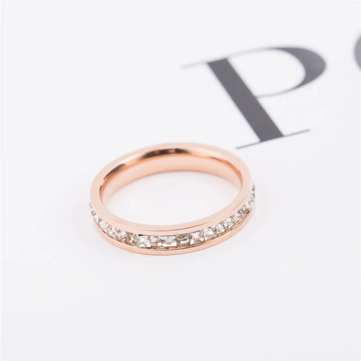 Crystal & 18K Rose Gold-Plated Band