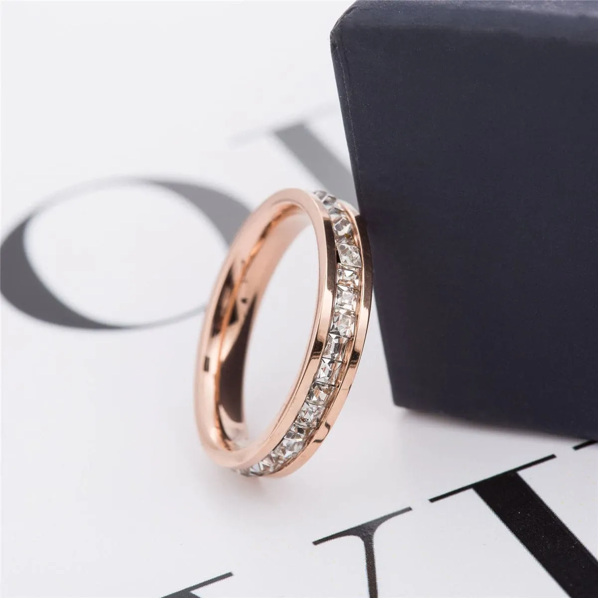 Crystal & 18K Rose Gold-Plated Band