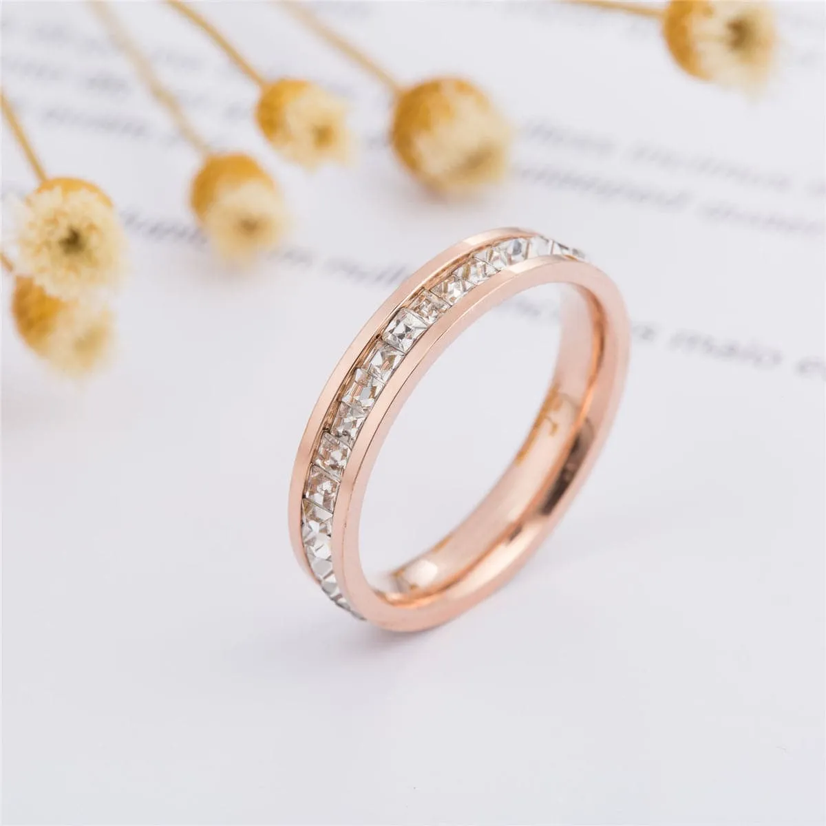 Crystal & 18K Rose Gold-Plated Band