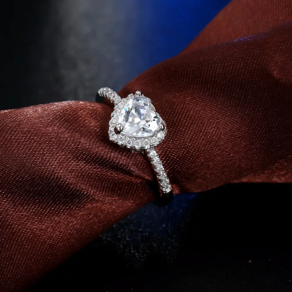 Crystal Heart Ring