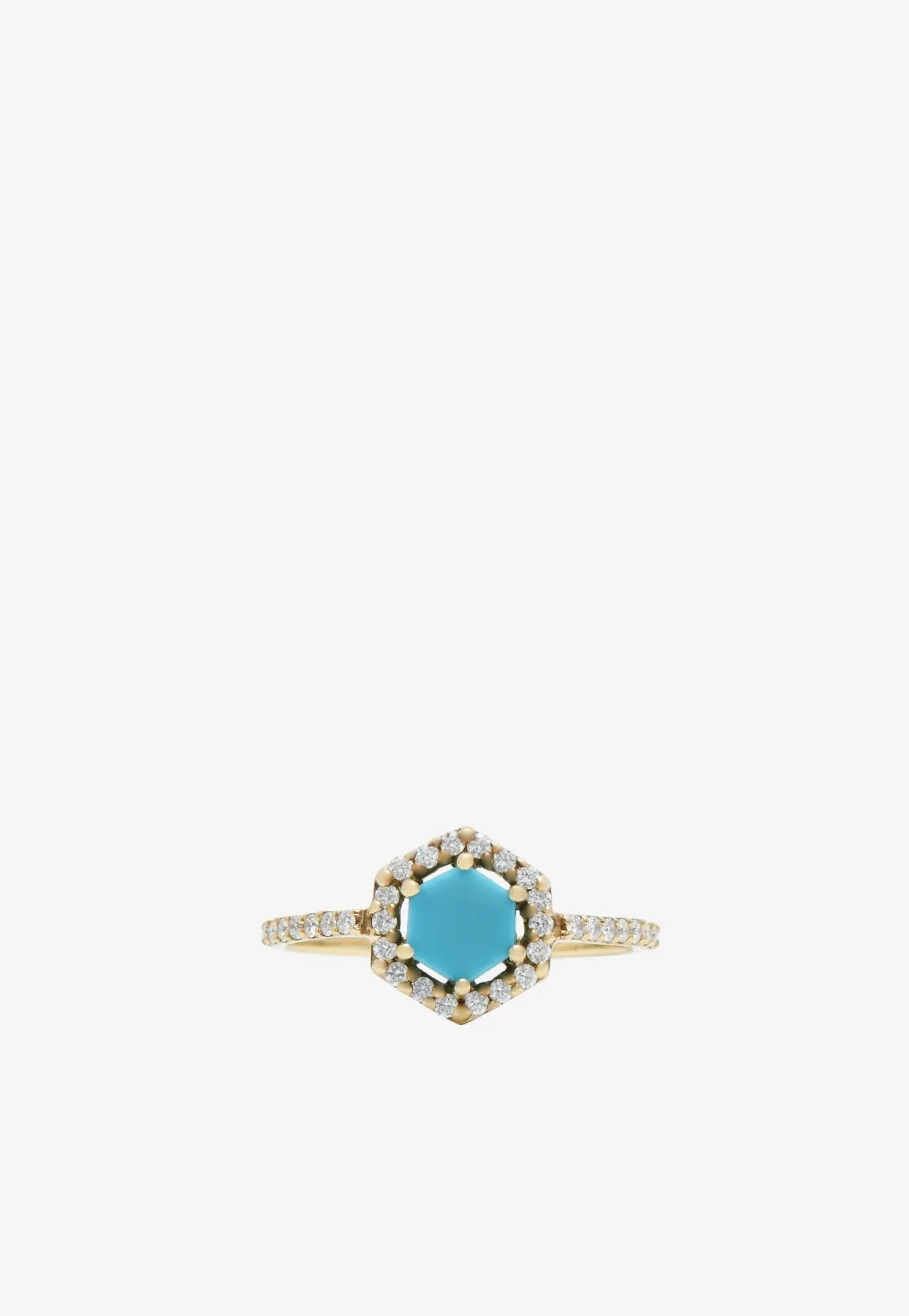 Crystal Paved Turquoise Ring