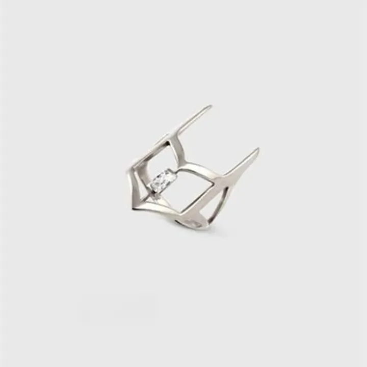 Cubic Zircon Adjustable Nail Rings - 4 Pc