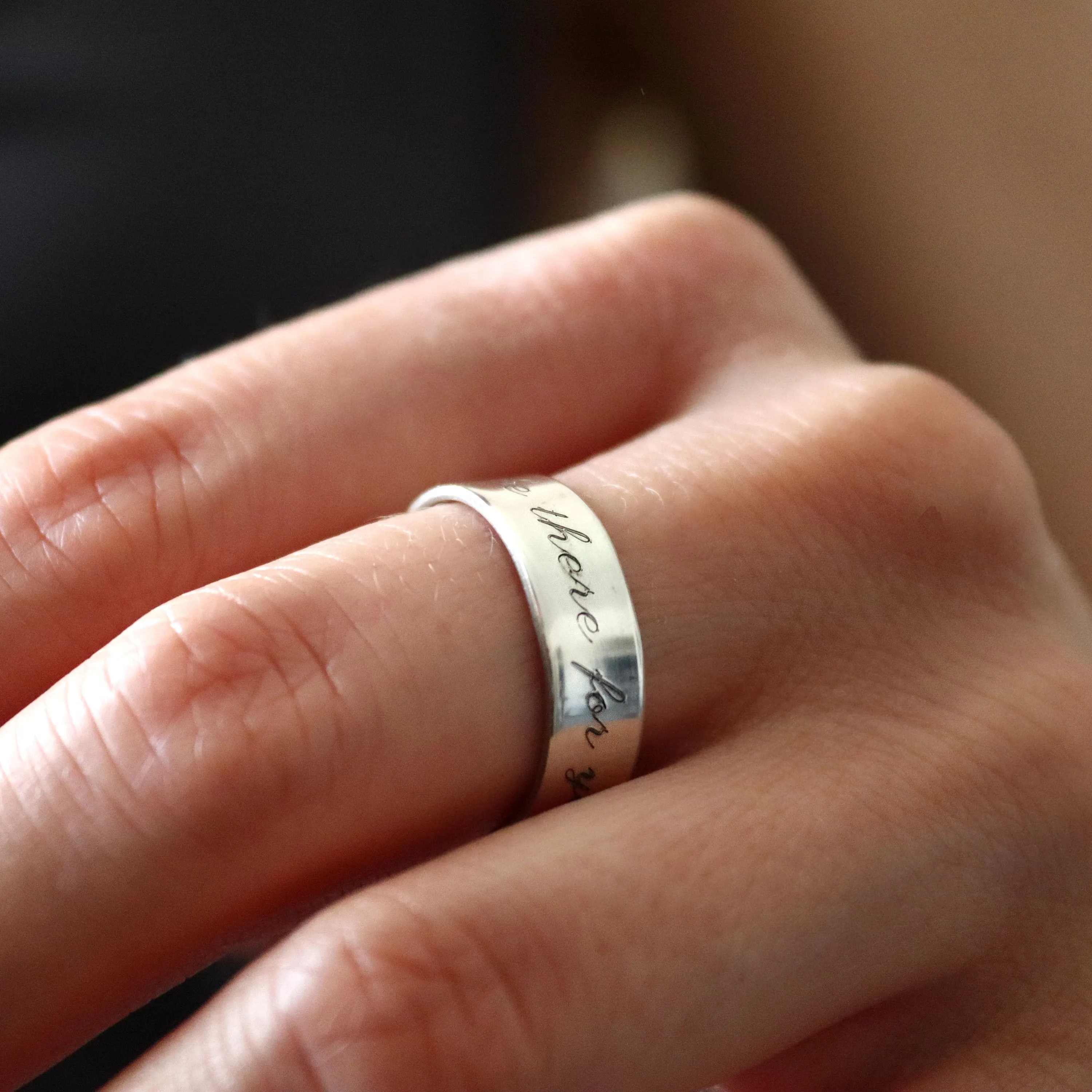 Custom writing Poesie ring - Women's Birthday Gift
