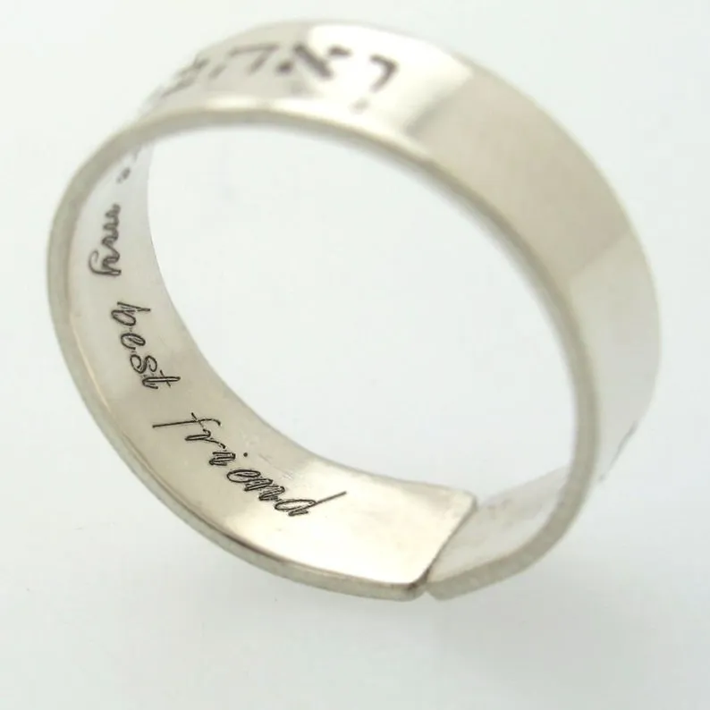 Custom writing Poesie ring - Women's Birthday Gift