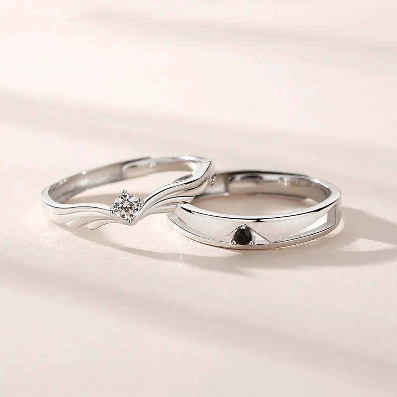 Customized S925 Silver Luxury Ring Personalized Dream Wedding Couple Ring