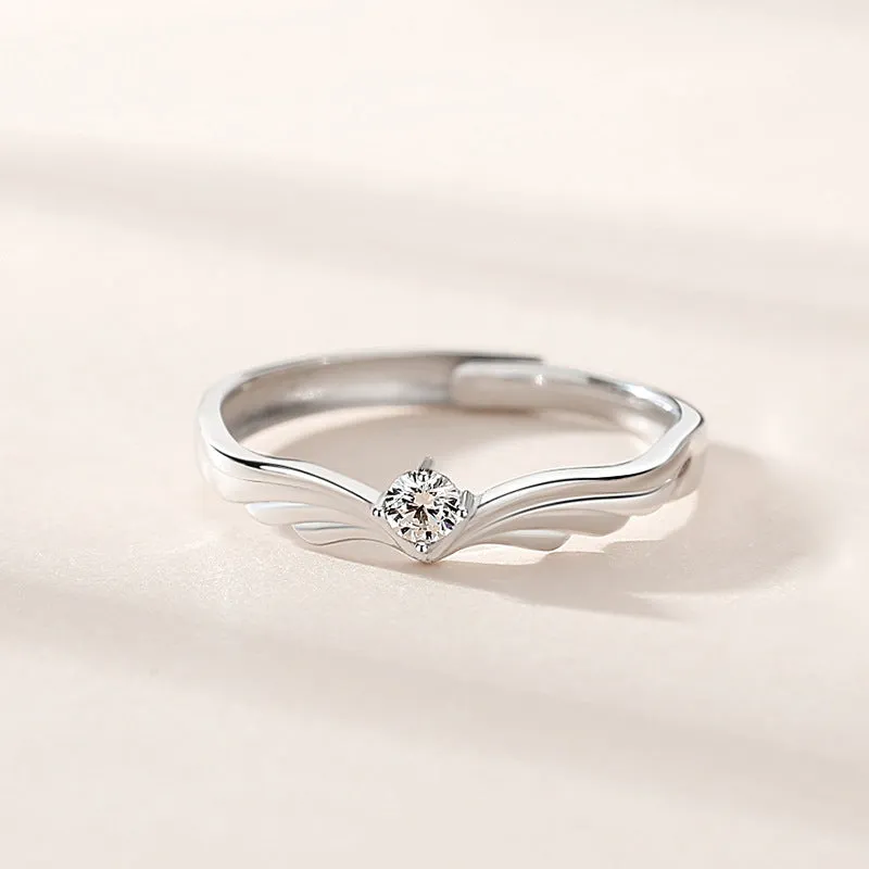 Customized S925 Silver Luxury Ring Personalized Dream Wedding Couple Ring