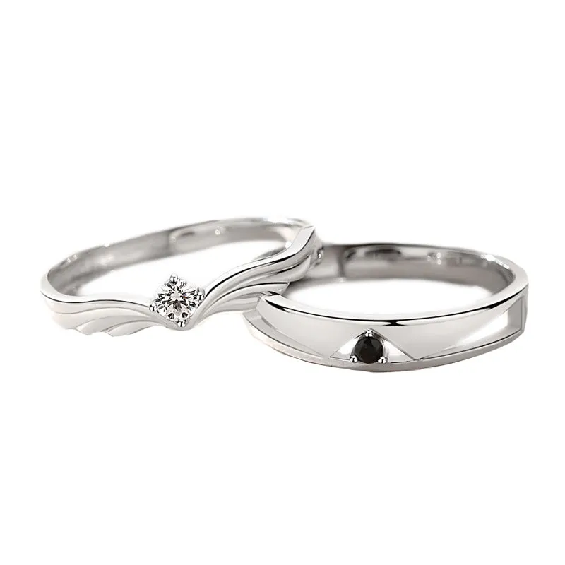 Customized S925 Silver Luxury Ring Personalized Dream Wedding Couple Ring
