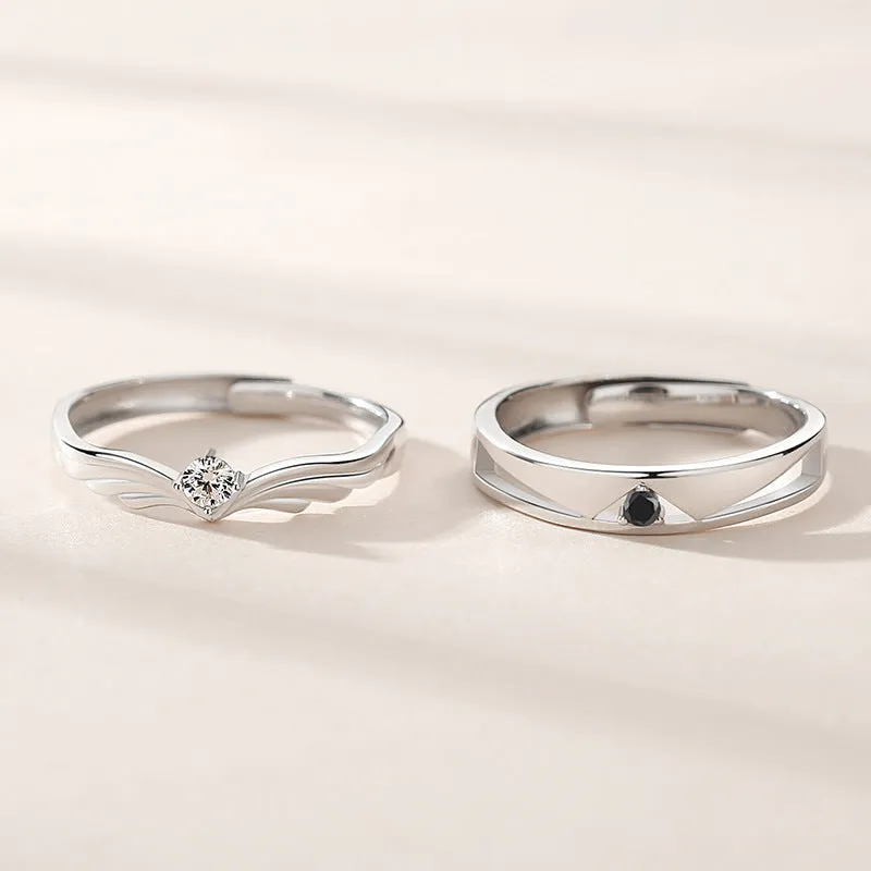Customized S925 Silver Luxury Ring Personalized Dream Wedding Couple Ring