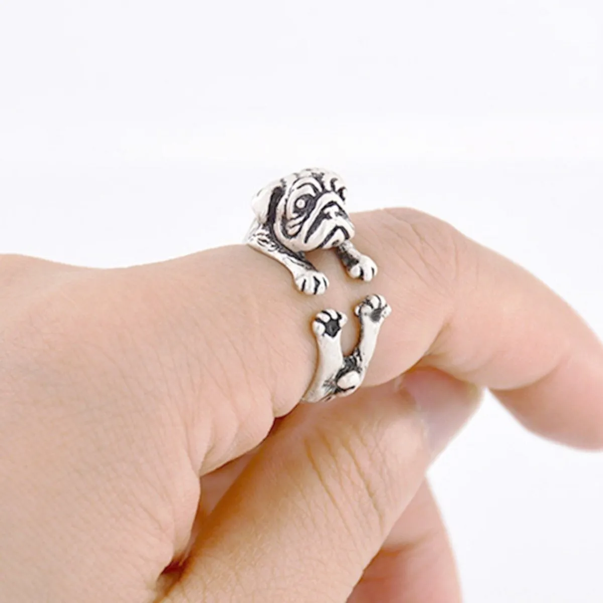 Cute Pug Rings - Wrap Ring