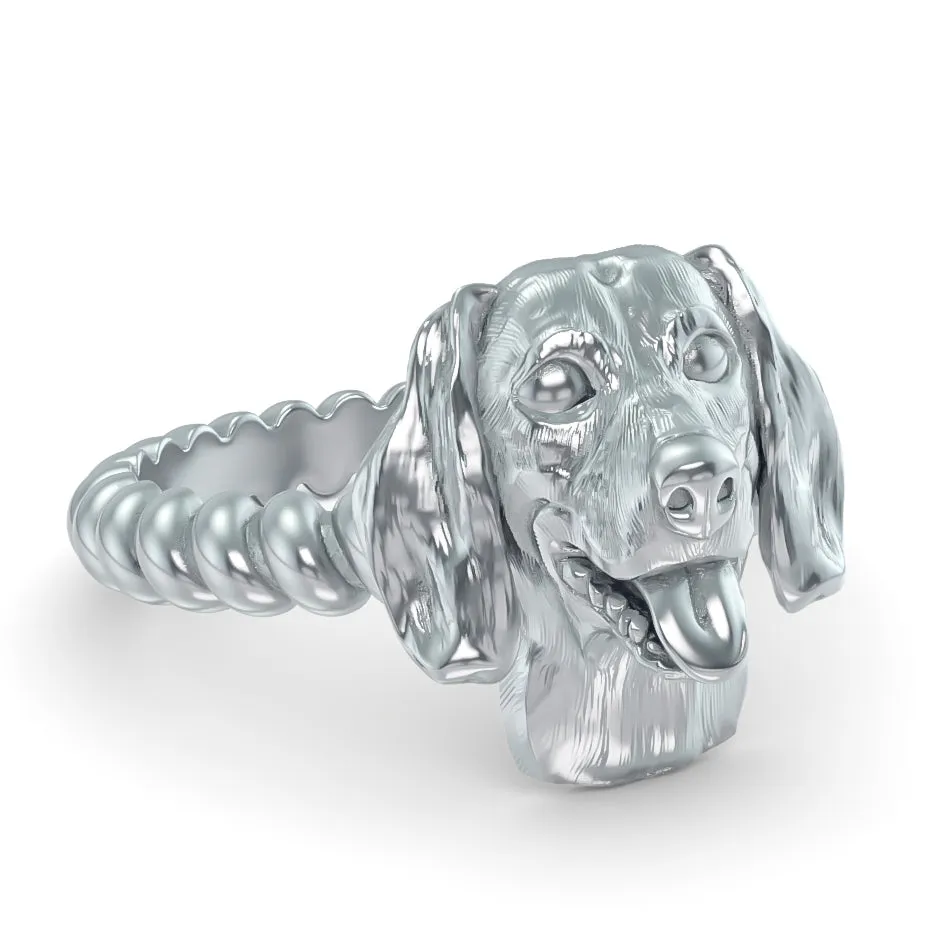 Dachshund Breed Twisted Wire Rope Ring