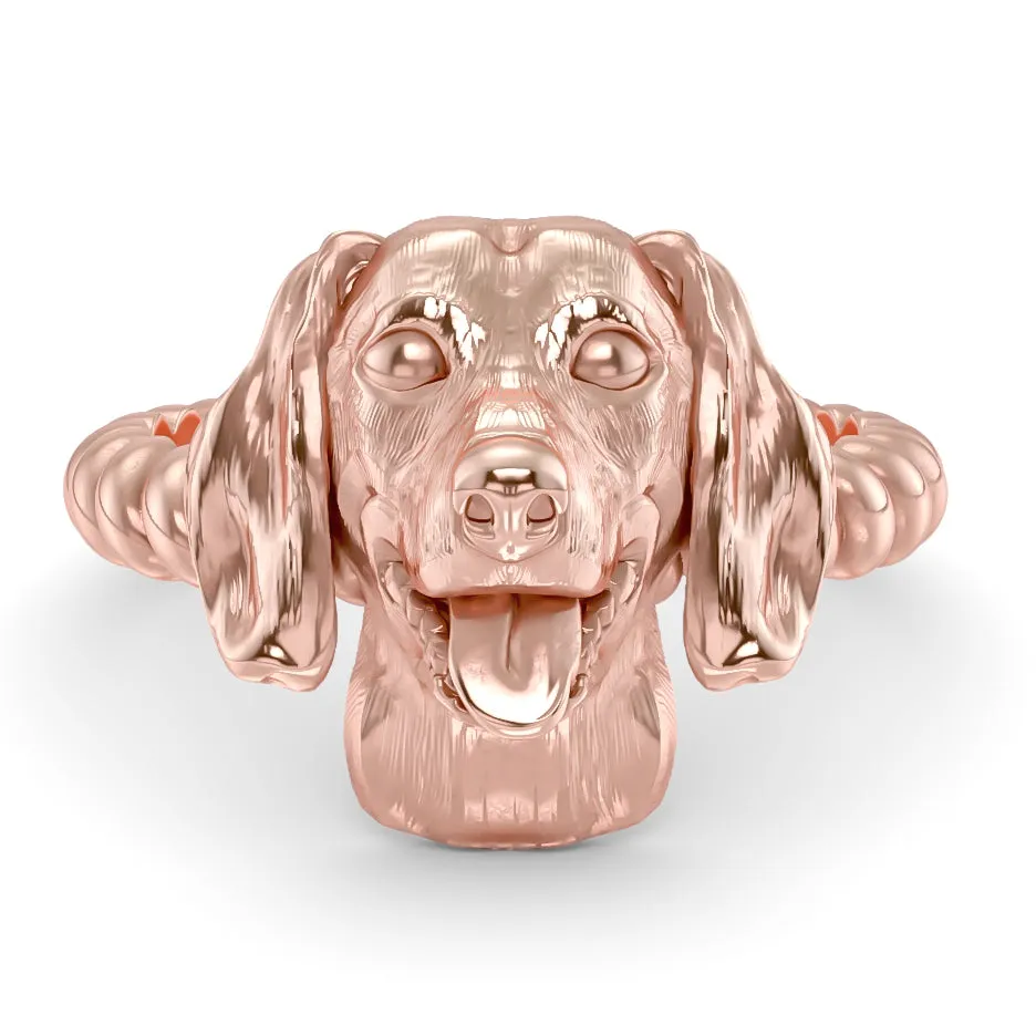 Dachshund Breed Twisted Wire Rope Ring