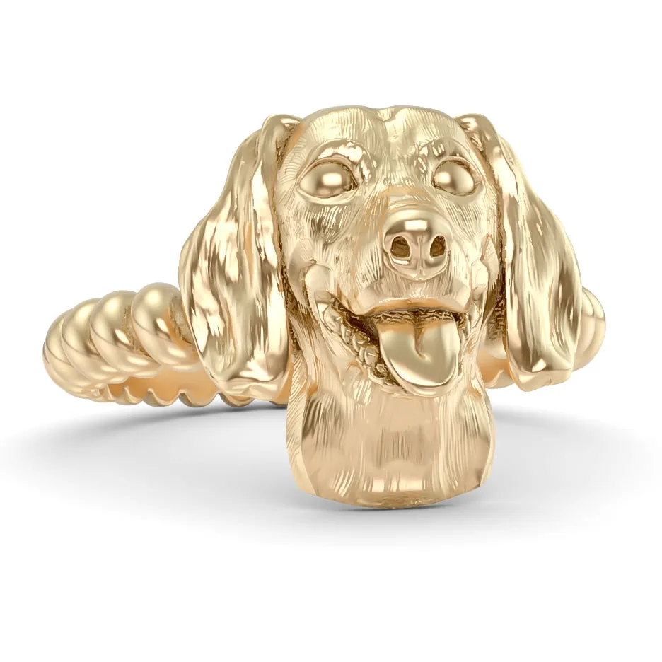 Dachshund Breed Twisted Wire Rope Ring
